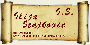 Ilija Stajković vizit kartica